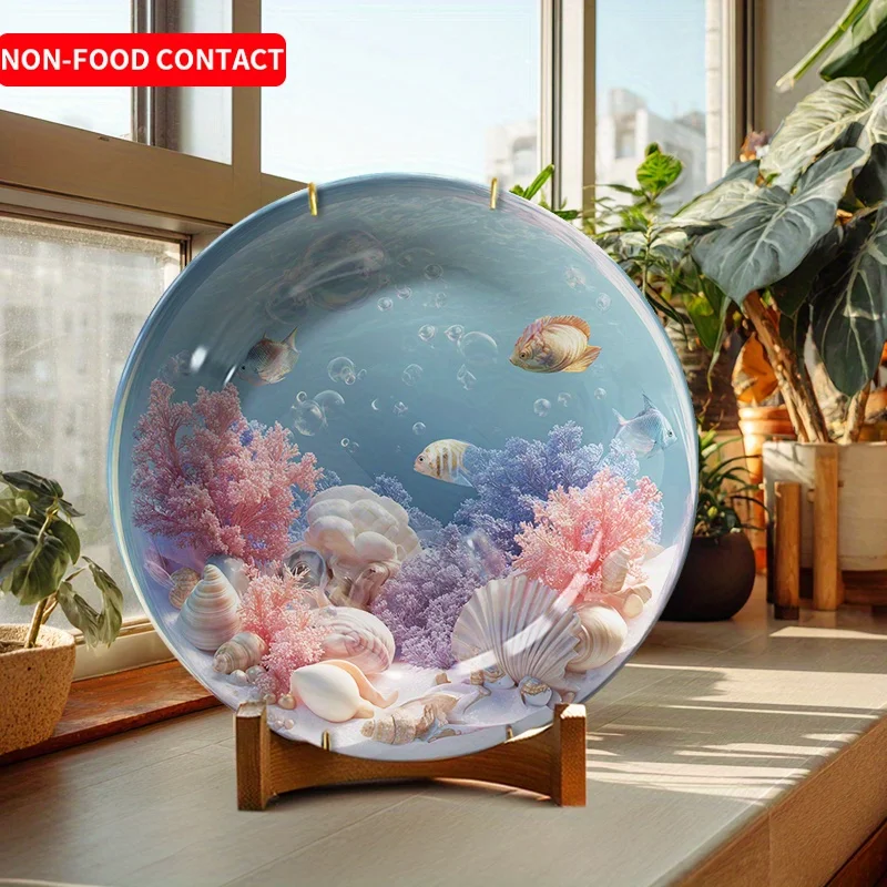 Marine Aquarium Home - Keramik-Aquariumteller & Wanddekoration im Meeresdesign –