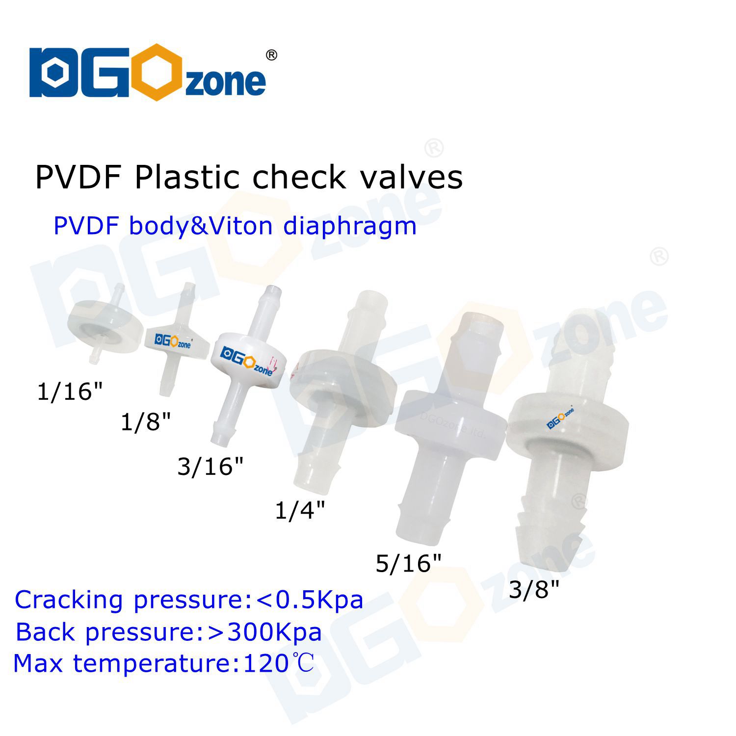 Marine Aquarium Ozone Generator - PVDF Rückschlagventil Membran Kunststoff Ozon Rückschlagventil