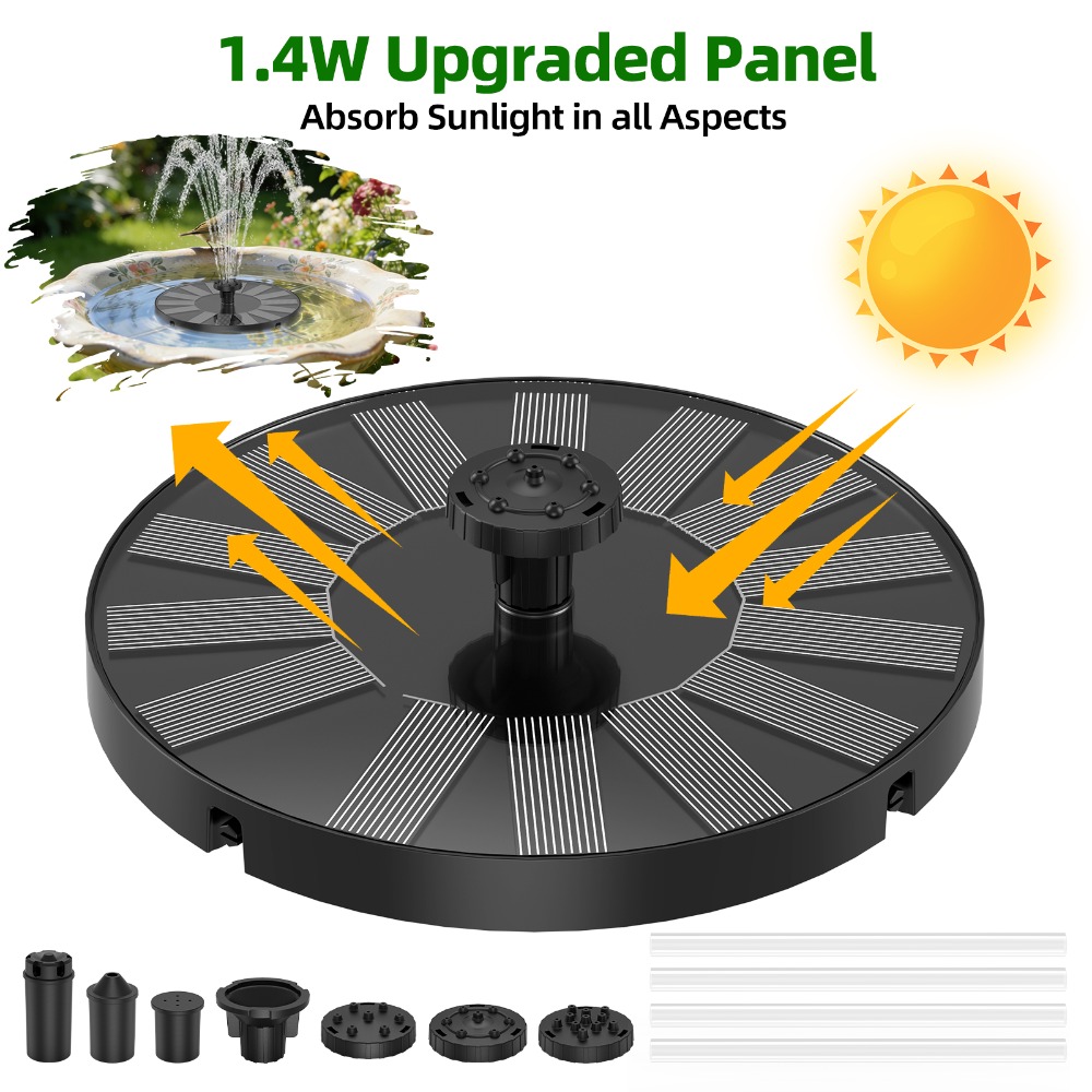 Marine Aquarium Equipment - Neue 1,4W Solar-Springbrunnenpumpe, stabil und langlebig,