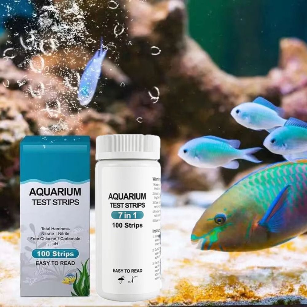 Marine Aquarium Test Kit - 7 in 1 100 Stück Aquarium-Teststreifen,