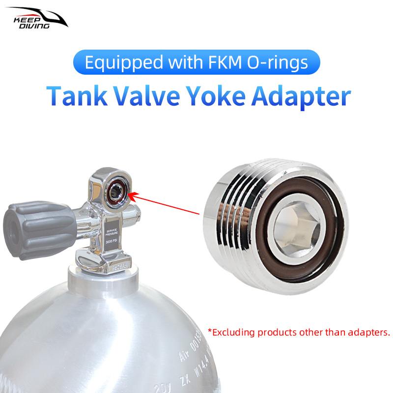 Marine Aquarium Equipment - 1 Stück DIN-zu-Yoke-Adapter Tauchflaschenventil-Konverter Messing Chrom