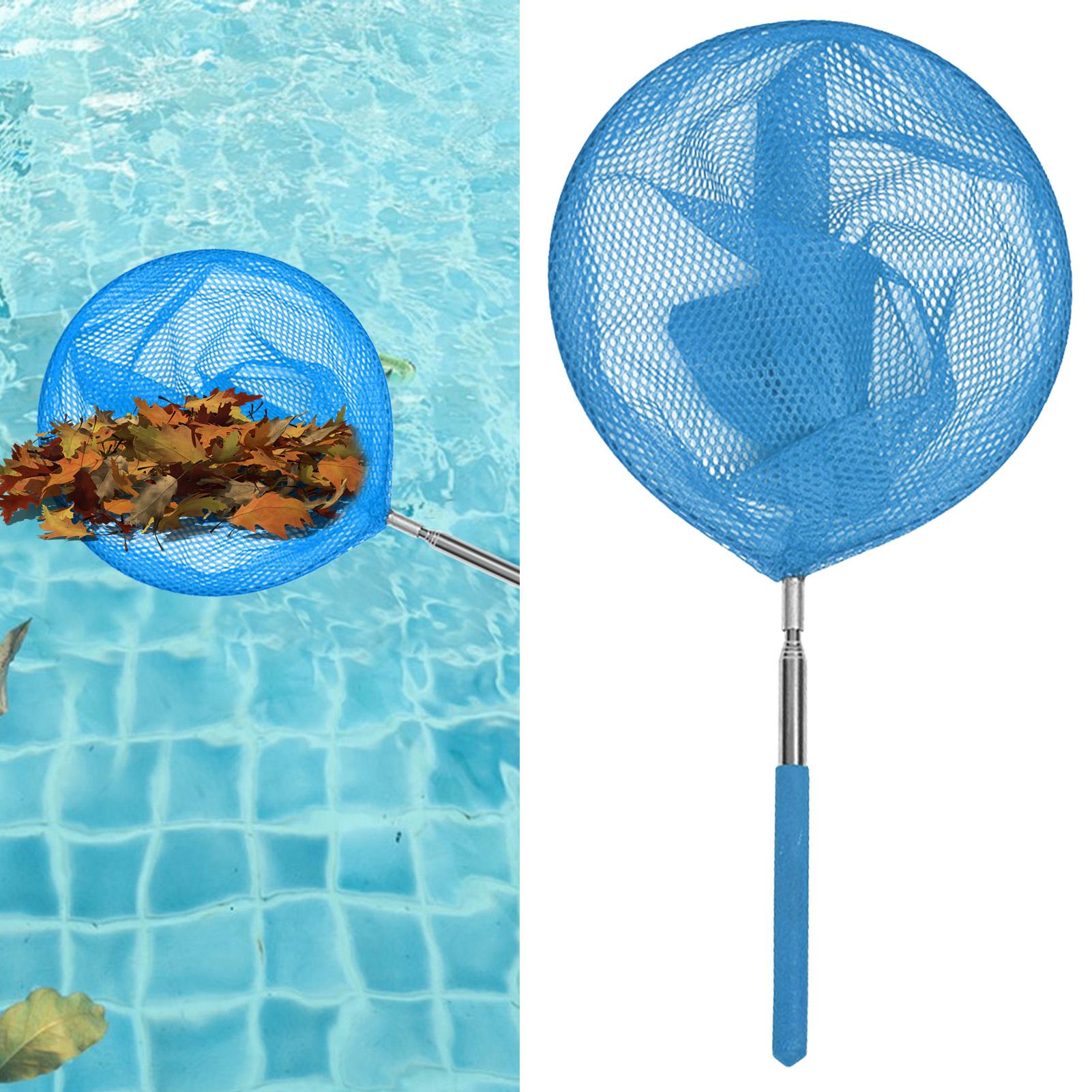 Marine Aquarium Equipment - Pool-Skimmer-Netz mit Teleskopstange, Edelstahl-Fischernetz, Kinder-Schmetterlingsnetz für