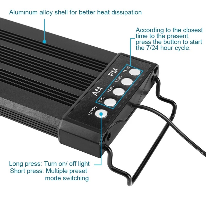 Aquarium LED Beleuchtung 24/7  – Marine Aquarium Hours Bewertung und Preis