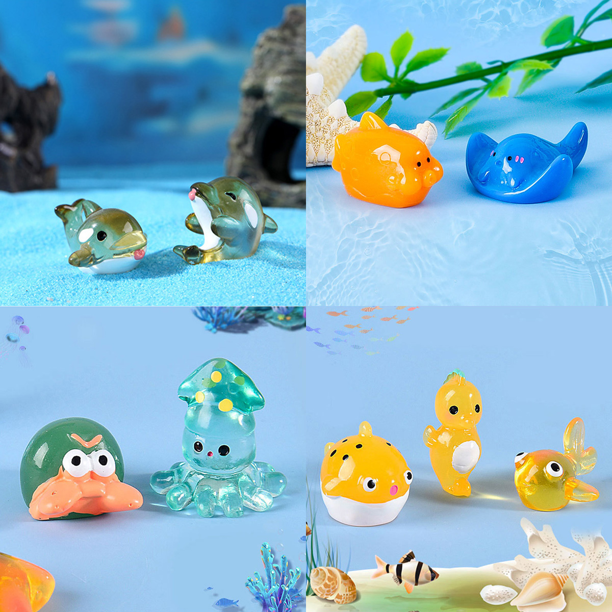 Mini Ozean-Harz-Tierfiguren Wi – Marine Aquarium Home Bewertung und Preis