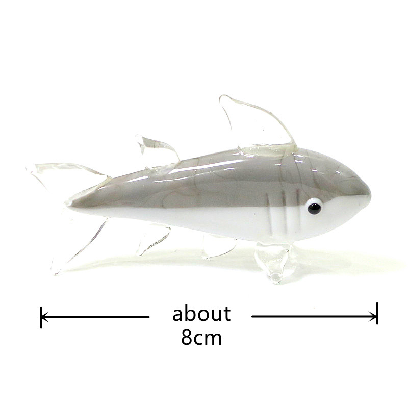 Graue Murano-Glas Hai-Figur -  – Marine Aquarium Home Bewertung und Preis