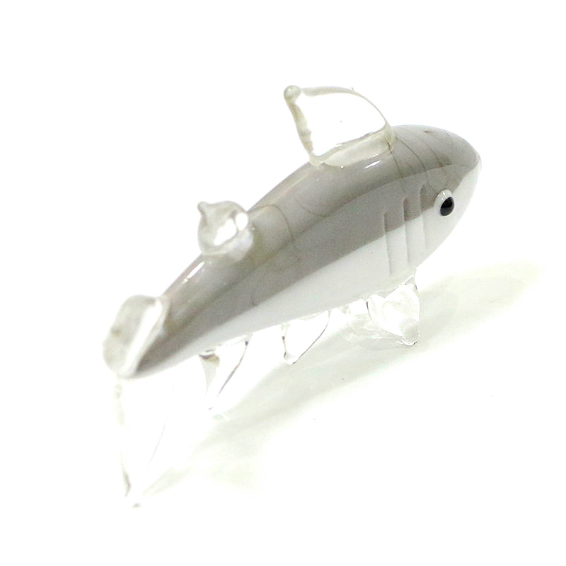 Graue Murano-Glas Hai-Figur -  – Marine Aquarium Home Bewertung und Preis
