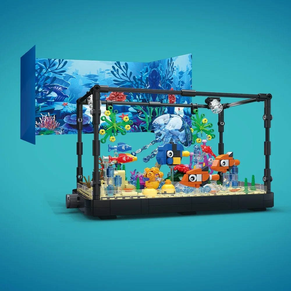Aquarium-Baustein-Set mit Lich – Marine Aquarium Home Bewertung und Preis