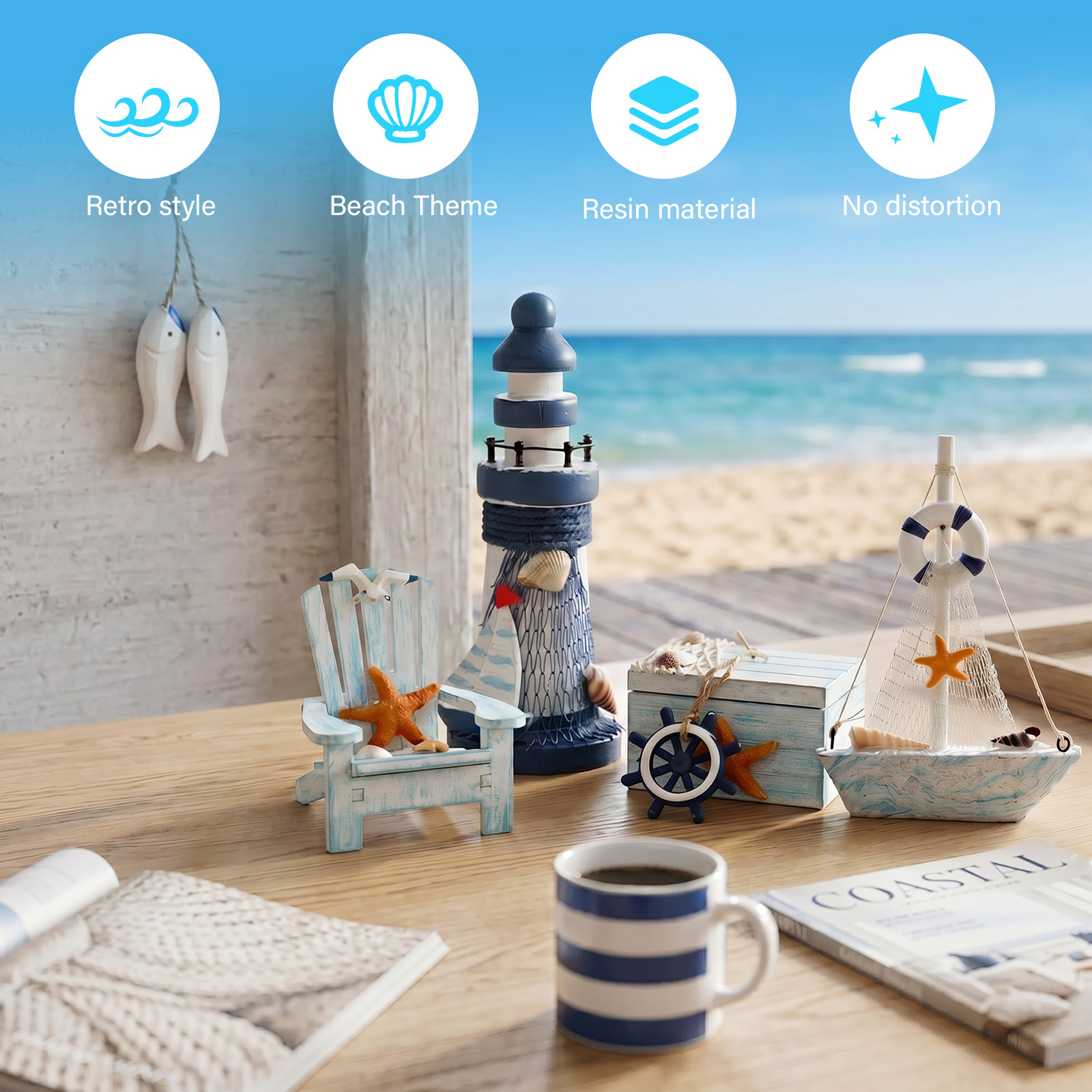 7-teiliges Miniatur-Set im nau – Marine Aquarium Home Bewertung und Preis